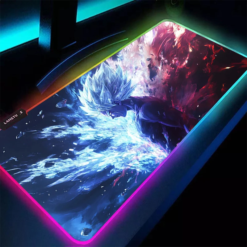 

Dragon Ball Z LED Mouse Pad DBZ 90x40cm Office Computer Desk Mat RGB Table Keyboard Carpet Accessories Gaming Mousepad Backlight