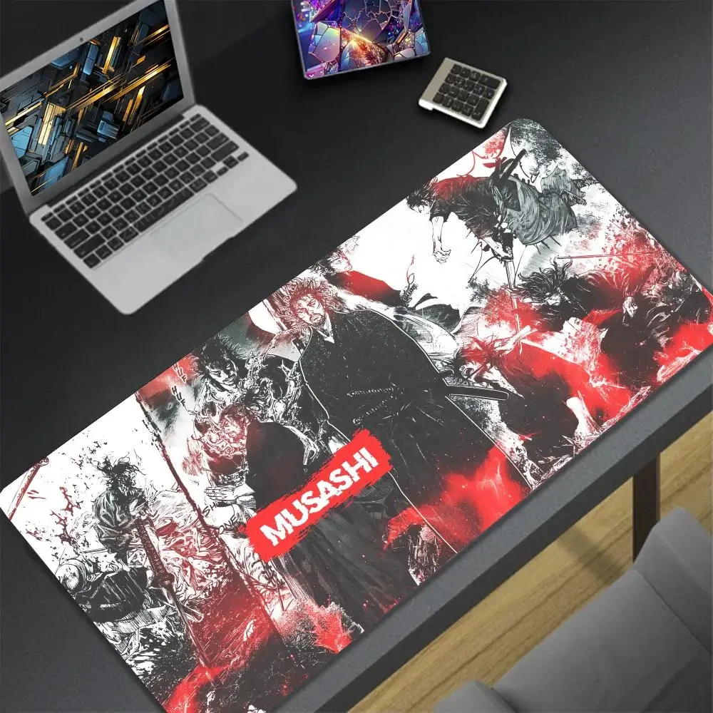 

Samurai MousePad Computer Laptop Game Wanderer Miyamoto Musashi Comic Mouse Pad Gamer Pad Computer Game Accessories Desk Pad Xxl