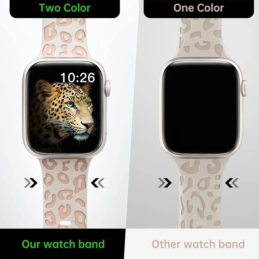 Strap For Apple Watch Band 44mm 42mm 45mm 41mm 40mm 49mm 38mm 44 45 mm Silicone Engraved Correa Bracelet Series 8 9 7 SE 6 5 4 3