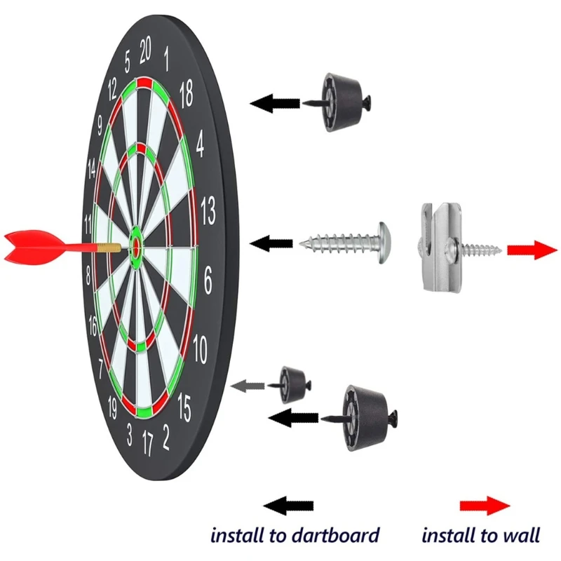 Bracket for Hanging Dartboards,  Wall Mounting Bracket Hook Screws Stabilisers  Board Hanging