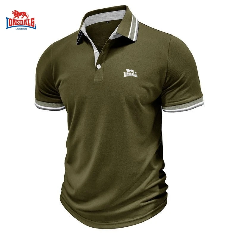 

2025 Men's Embroidered High Quality Cotton Polo Shirt Summer Fashionable, Casual, Breathable, Cool Top
