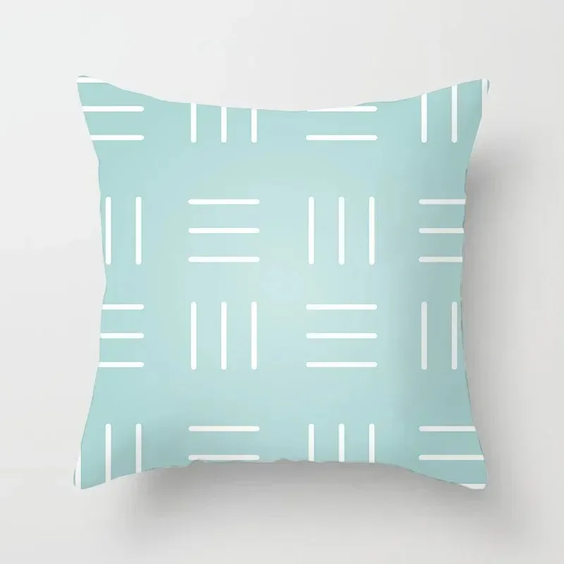 Modern Geometric Print Pillowcase Sofa Lumbar Pillowcase Mint Green Pillowcase Home Decoration Cushion Cover view 3