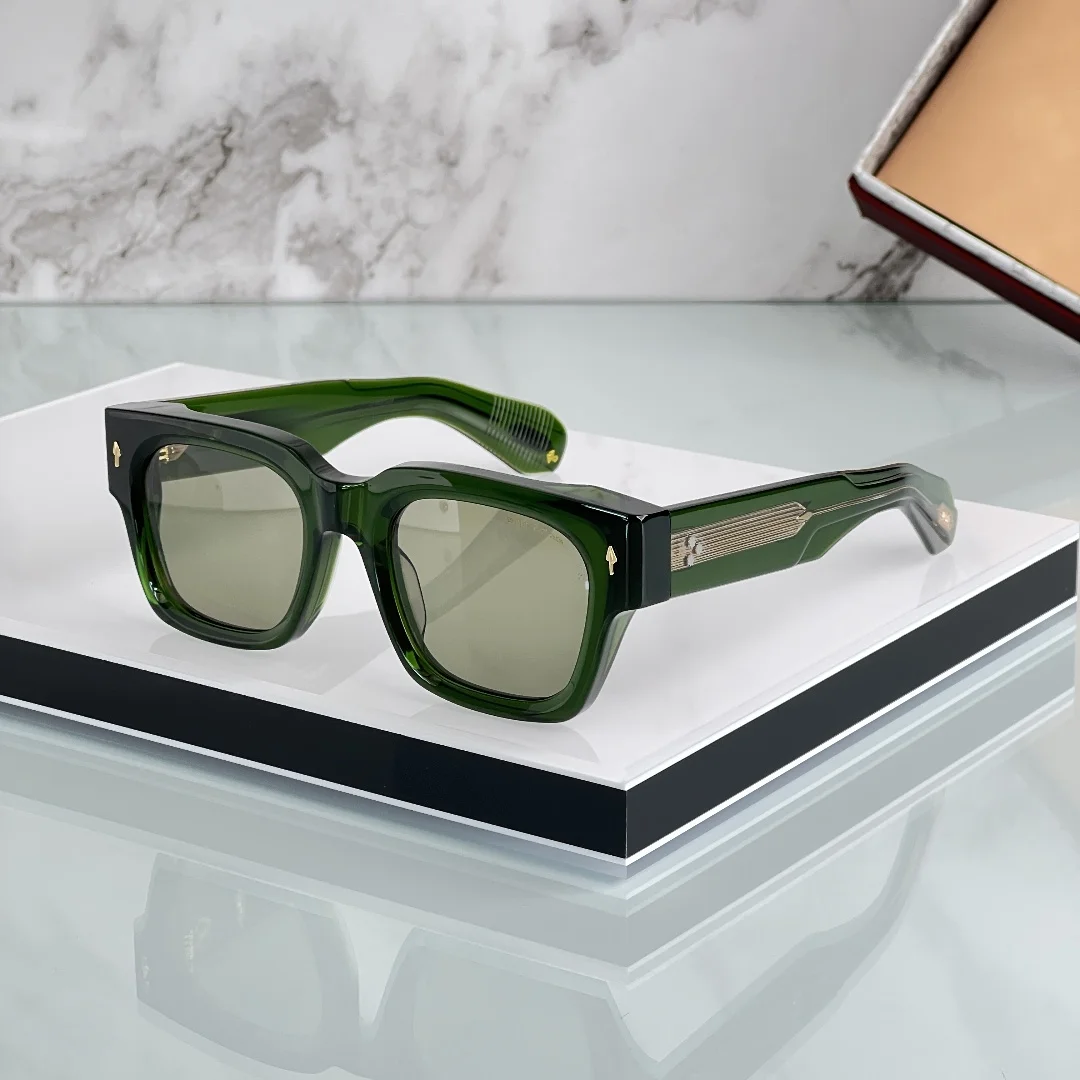 JMM ENZO 10th الذكرى اليابانية اليدوية النظارات الشمسية سميكة خلات إطار مربع UV400 مصمم النظارات الطبية البصرية fo