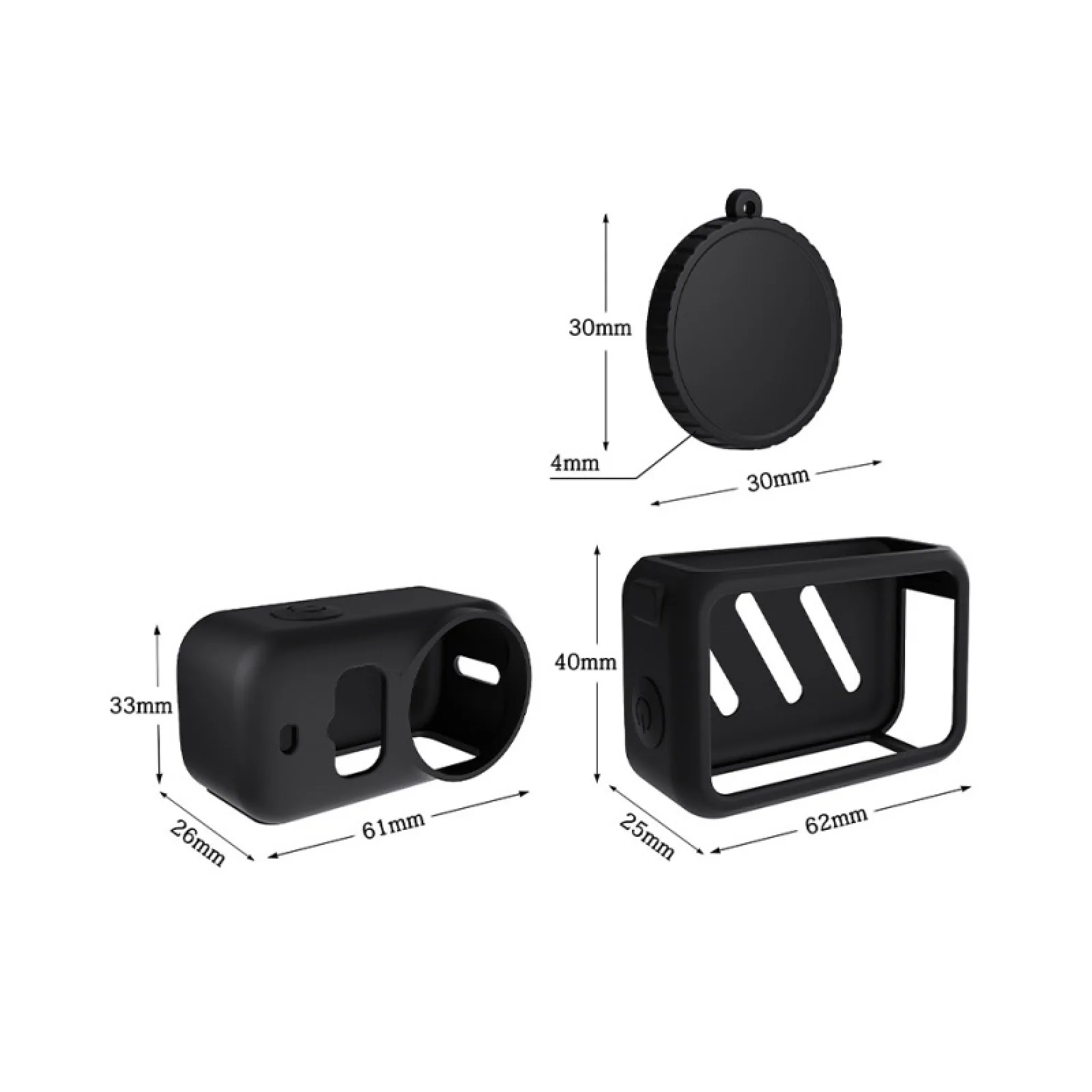 

For DJI OSMO Nano Action Camera Protective Case Anti-Scratch Dust-Proof Shockproof Body Lens Cover for Camera Equipment