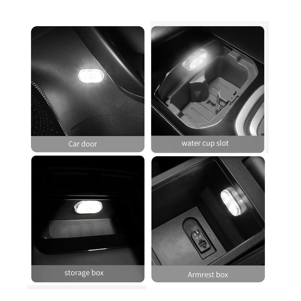 Wnętrza samochodu 5v oświetlenie led dotyk palcem czujnik lampka do czytania światła LED USB ładowania 6 żarówki samochodowe oświetlenie drzwi