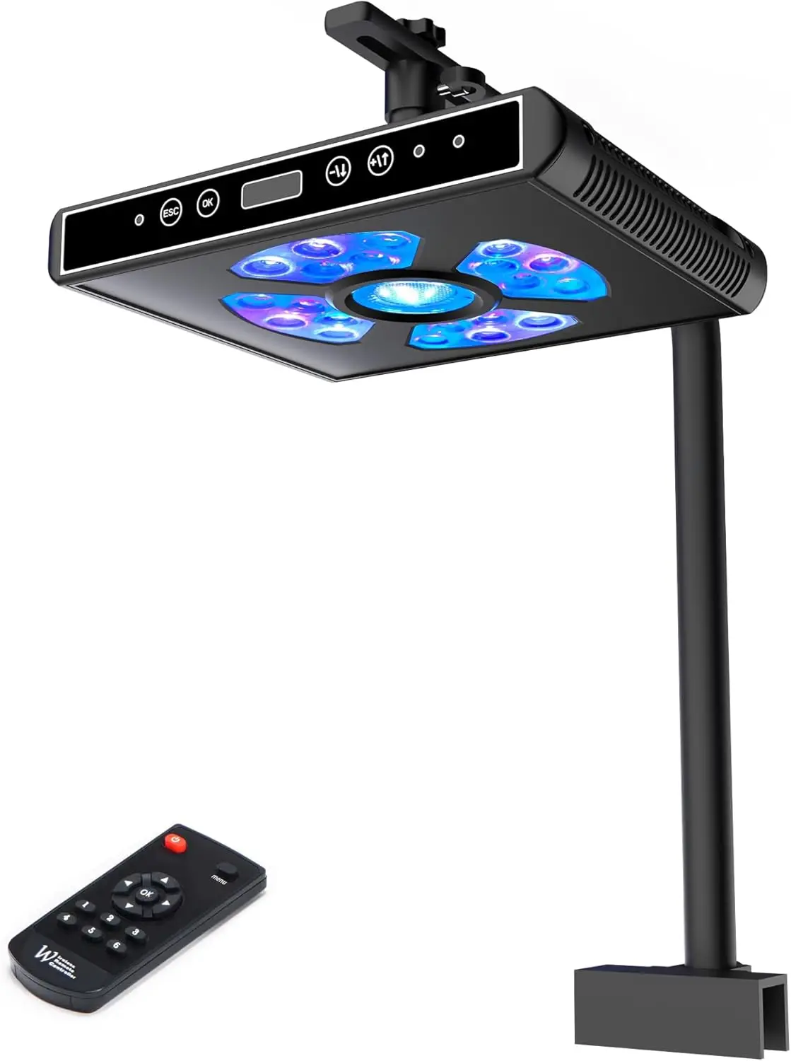 

Aquarium Lights-100 watt 5 Channels Sunrise Sunset Moonlight Reef Lights for Coral SPS LPS Saltwater Tank(Black) (A100, WATTS, 1