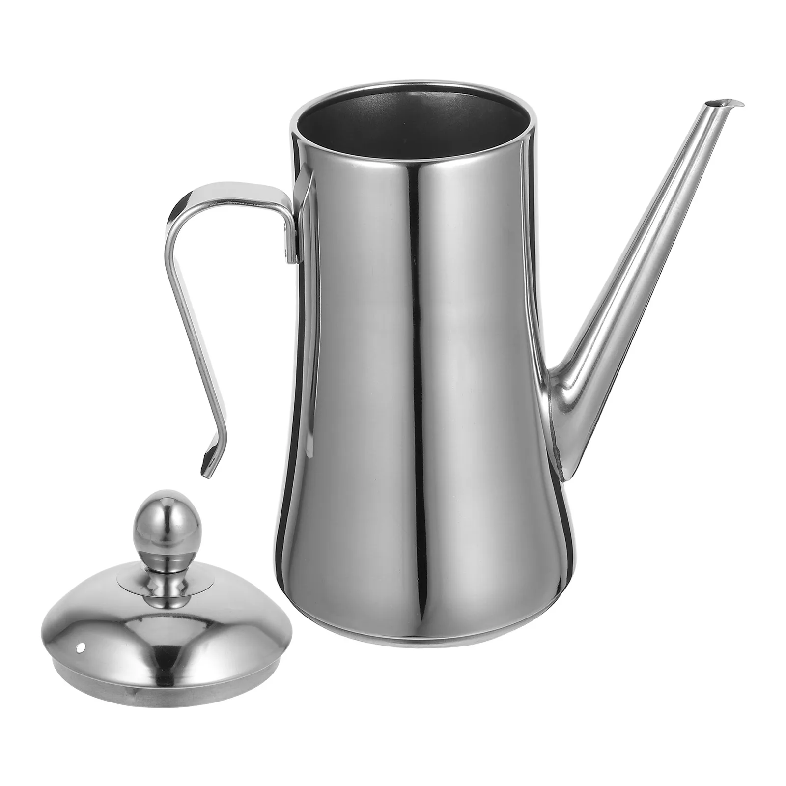 

1.3L Stainless Steel Oil Dispenser Bottle Leak-Proof Polished Condiment Container For Oil Vinegar Soy Use