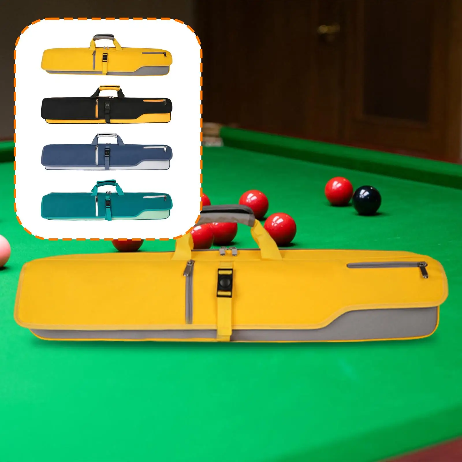 

Pool Cue Carry Bag, Portable, Scratch Resistant, Storage Box Carrying Case Holder, Billiard Stick Bag for 1/2 Cues for Men Women