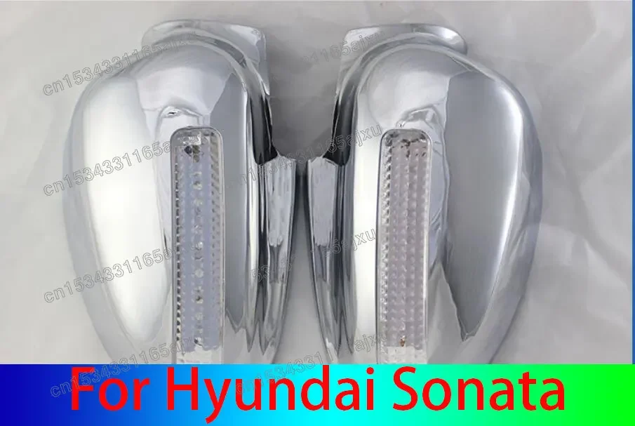 

Novel style Car modification 2PCS ABS Chrome plated for Hyundai Sonata 2001-2004 door mirror covers with LED