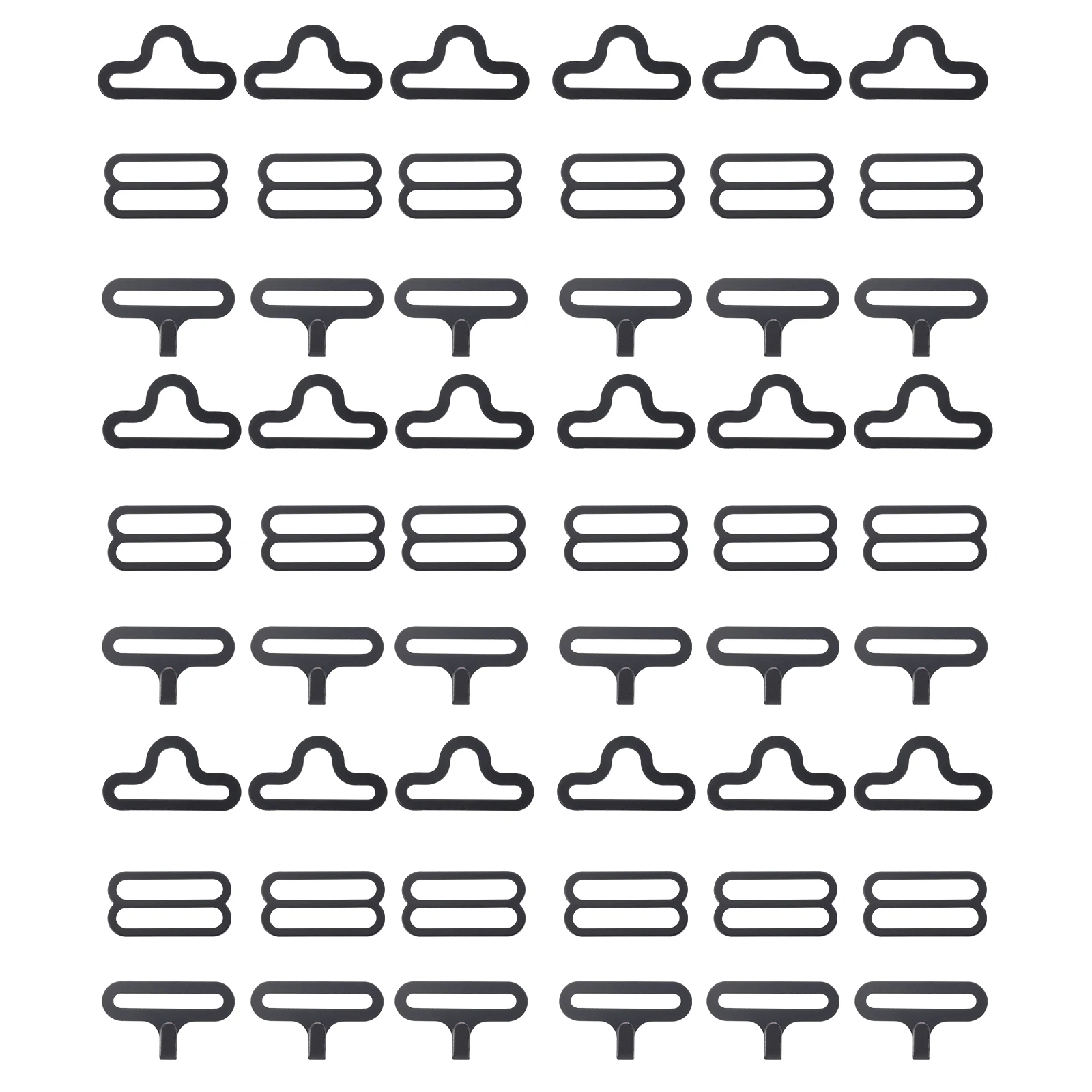 

50 Sets Bow Tie Clips Iron Hook Fasteners Metal Snap Adjustable Necktie Buckles Underwear Strap Ferroalloy Durable Storage