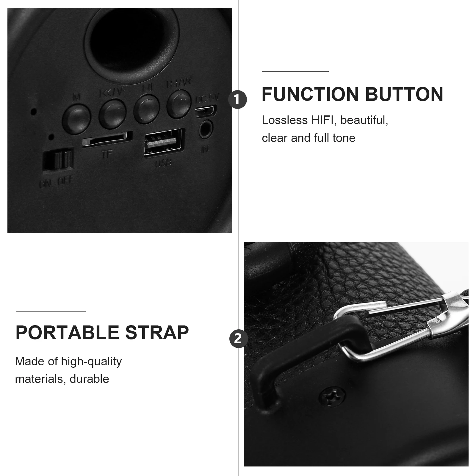 

Portable Speaker Outdoor Wireless Voice Box Multi functional Stereo Plastic Lightweight Camping Hiking Speaker