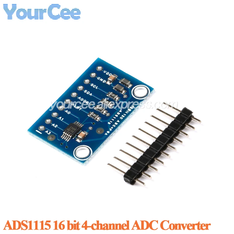 5pcs/1pc ADS1115 ADC Ultra-Compact ADC Converter Module Development Board I2C 4 Channel 16-Precision Conversion Module