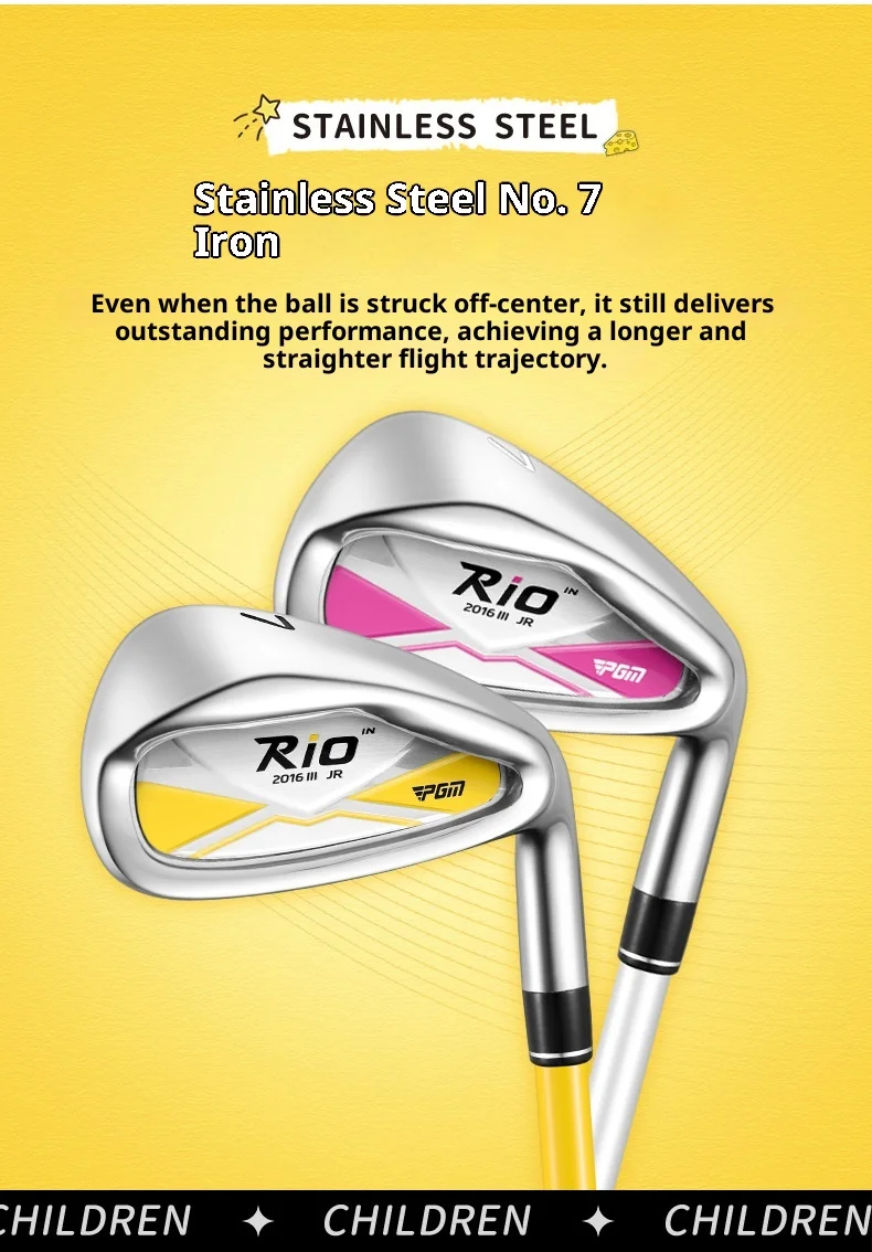 PGM Children's Golf Club Junior Boys Beginner Set Girls' Ball Bag Set Youth Graphite Shaft JRTG017