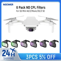 NEEWER Paquete de 6 filtros ND CPL para DJI Mini 4K/2/Mavic/SE/2 SE, accesorios para lentes de Dron, neutral de polarización Circular a presión