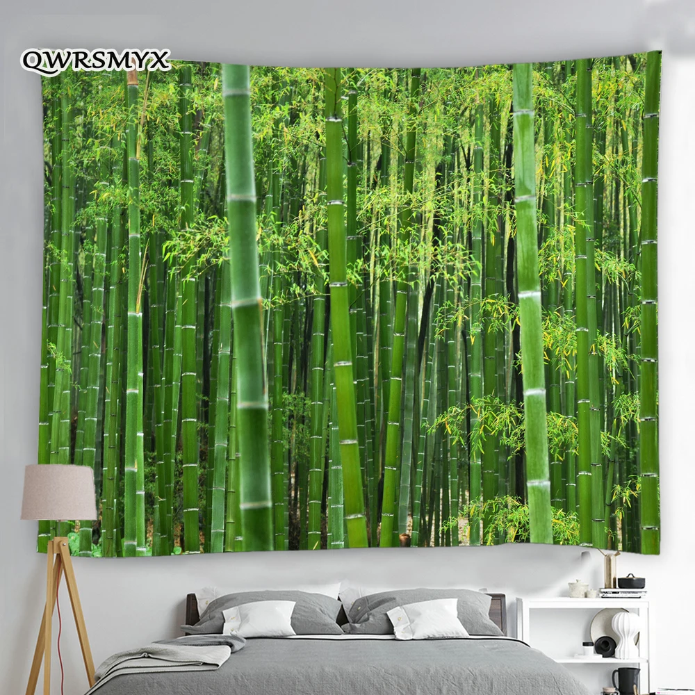 

Green Bamboo Forest Tapestry Plant Natural Scenery Home Decor Aesthetic Decoration For Bedroom Custom Tapestry Wall Tapestries