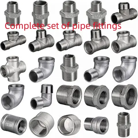 1/4 "3/8" 1/2 "3/4" 1 "1-1/4" 2 "Cotovelo 3 vias 4 vias Acoplador de encaixe de tubulação rosqueado Aço inoxidável 304 BSP Joint Overview Adapte