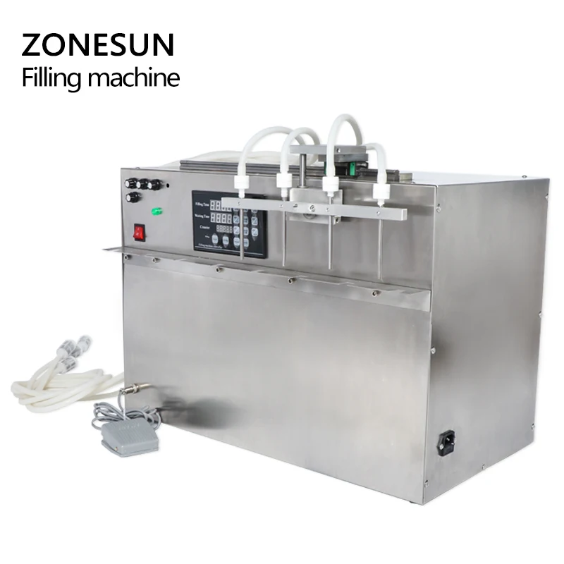 ZONESUN beccuccio sacchetto bevanda sacchetto riempitrice liquida controllo digitale compatto preciso riempitrice numerica ZS-DPSP4