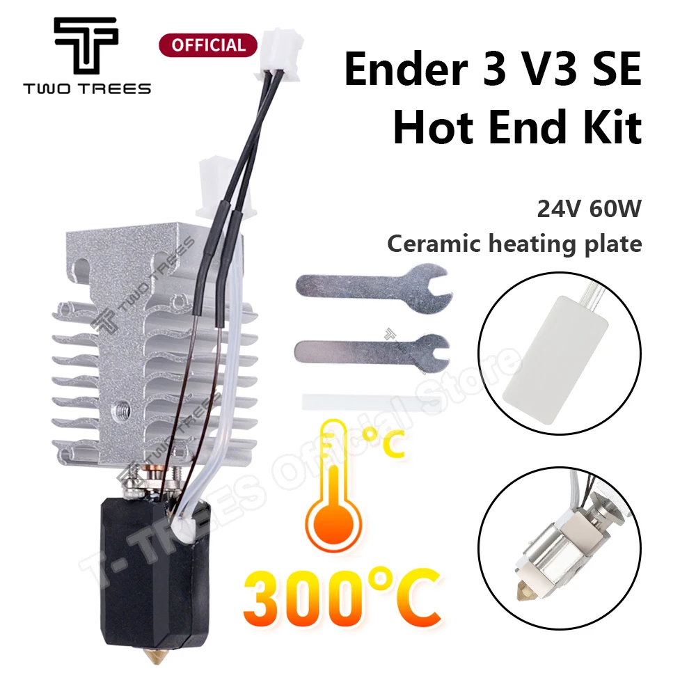 Hotend Kit For Creality Ender 3 V3 SE 24V 60W Ceramic Heater Thermistor Hot End Kit 3D Printer Parts Nozzle Kit Heating Block