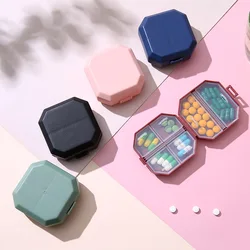 Mini Portable Pill Organizer 6 Grid Compartment Travel Pillbox Nordic Style Dispenser Medicine Boxes Dispensing Medical Kit