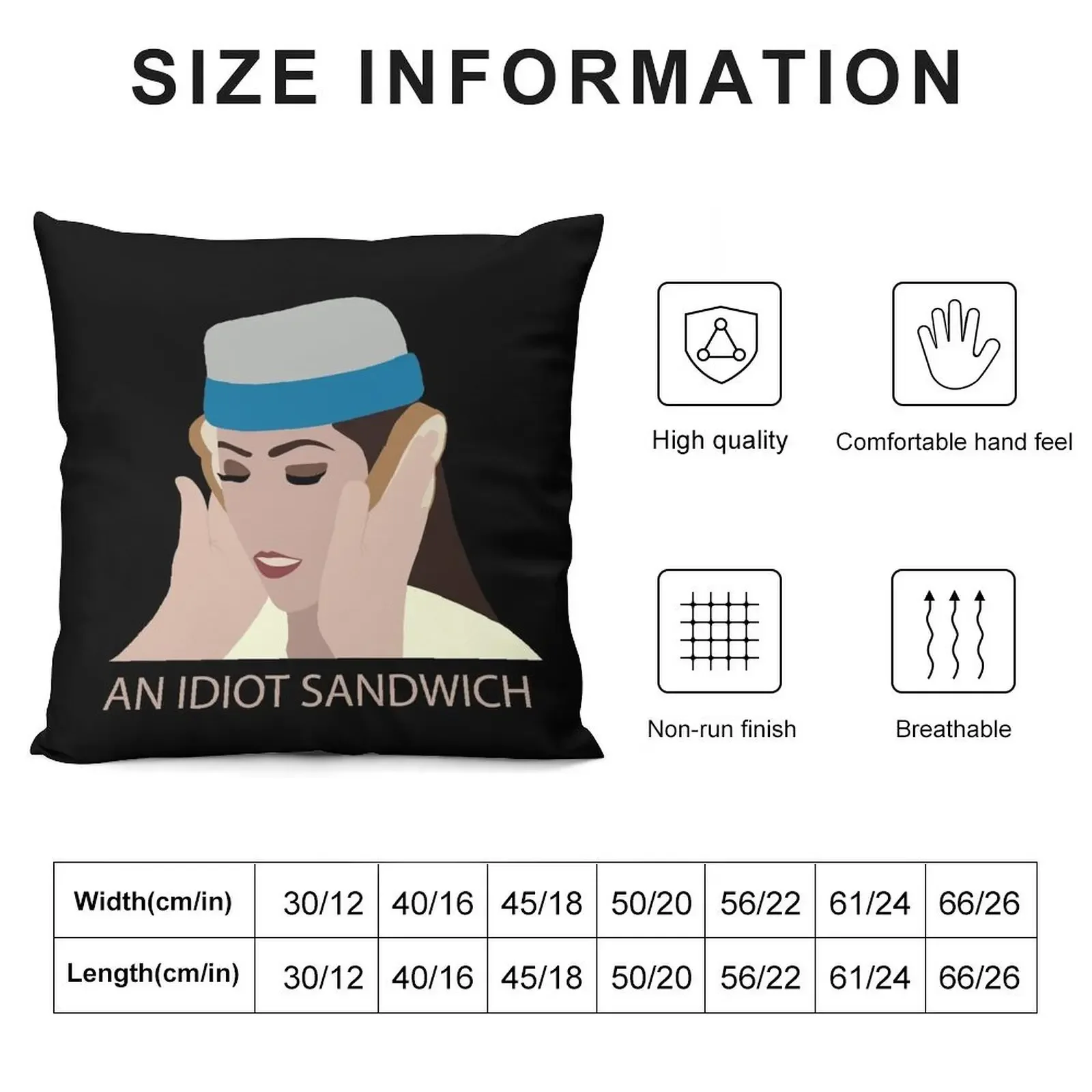 An Idiot Sandwich Throw Pillow Pillow Case Christmas Pillowcases Cushion Covers Sofa Decorative pillowcase pillow