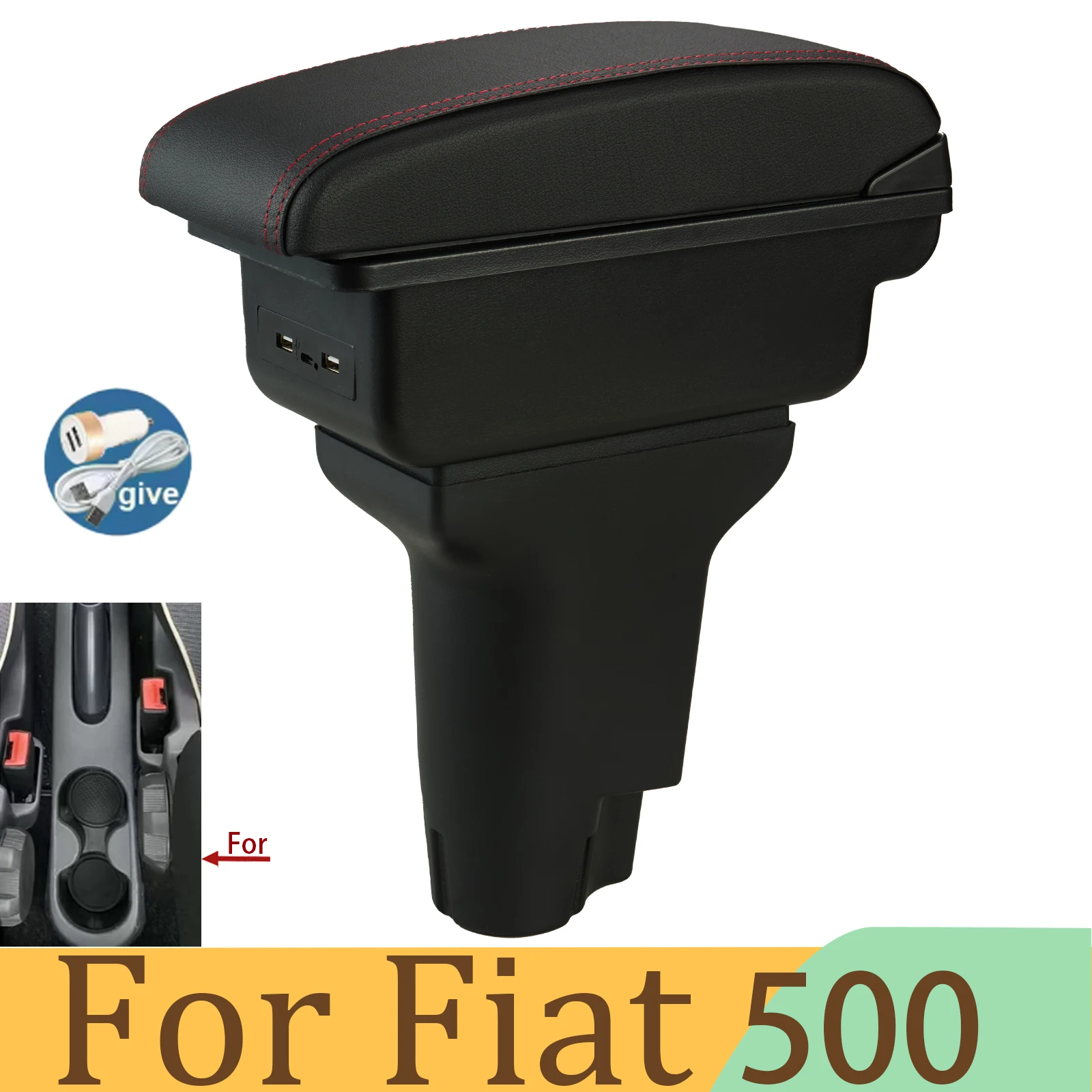 For Fiat 500 Armres…