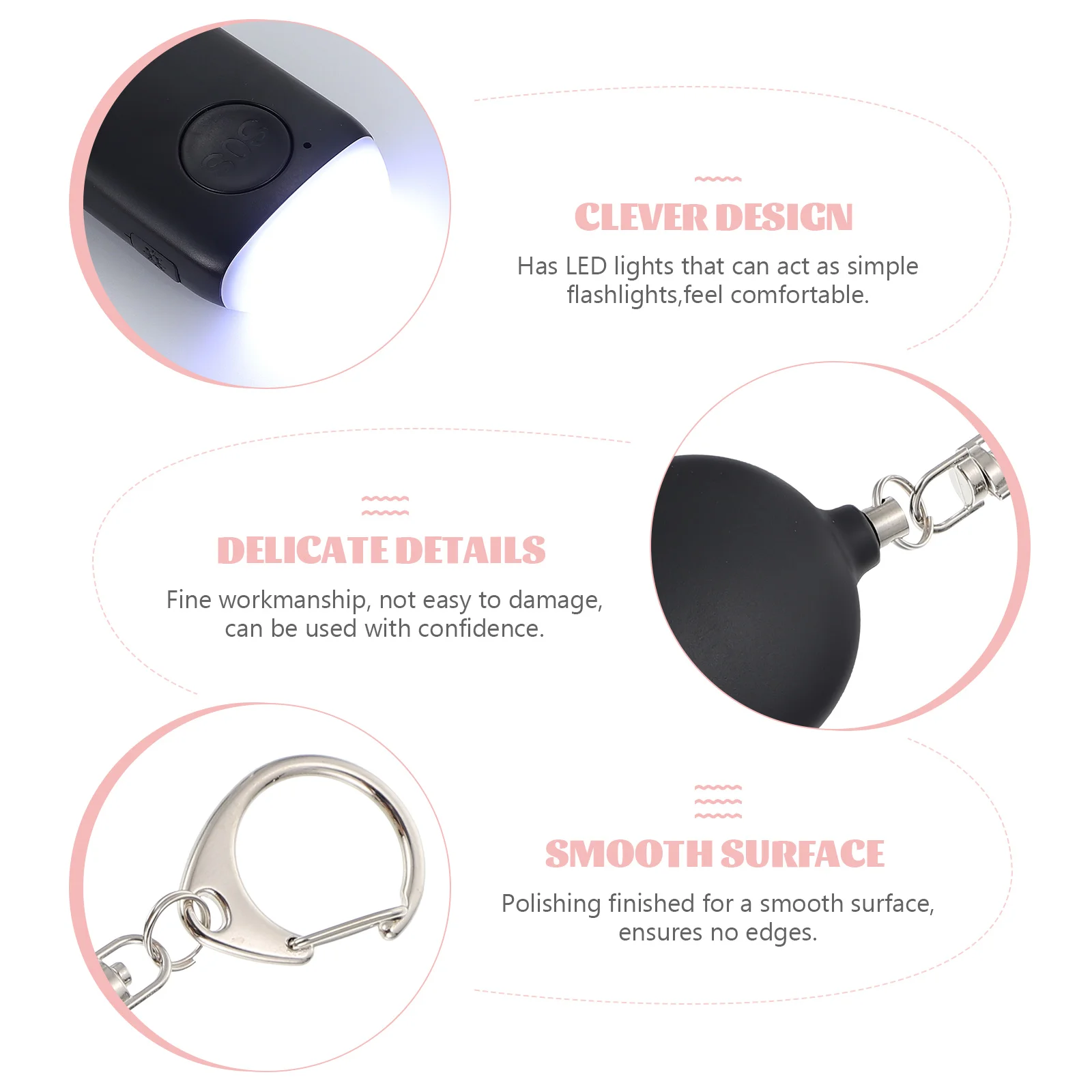 

1 set Personal Alarm Keychain Portable Safety Outdoor Women Hiking Reusable Body Security Alert Anti Wolf