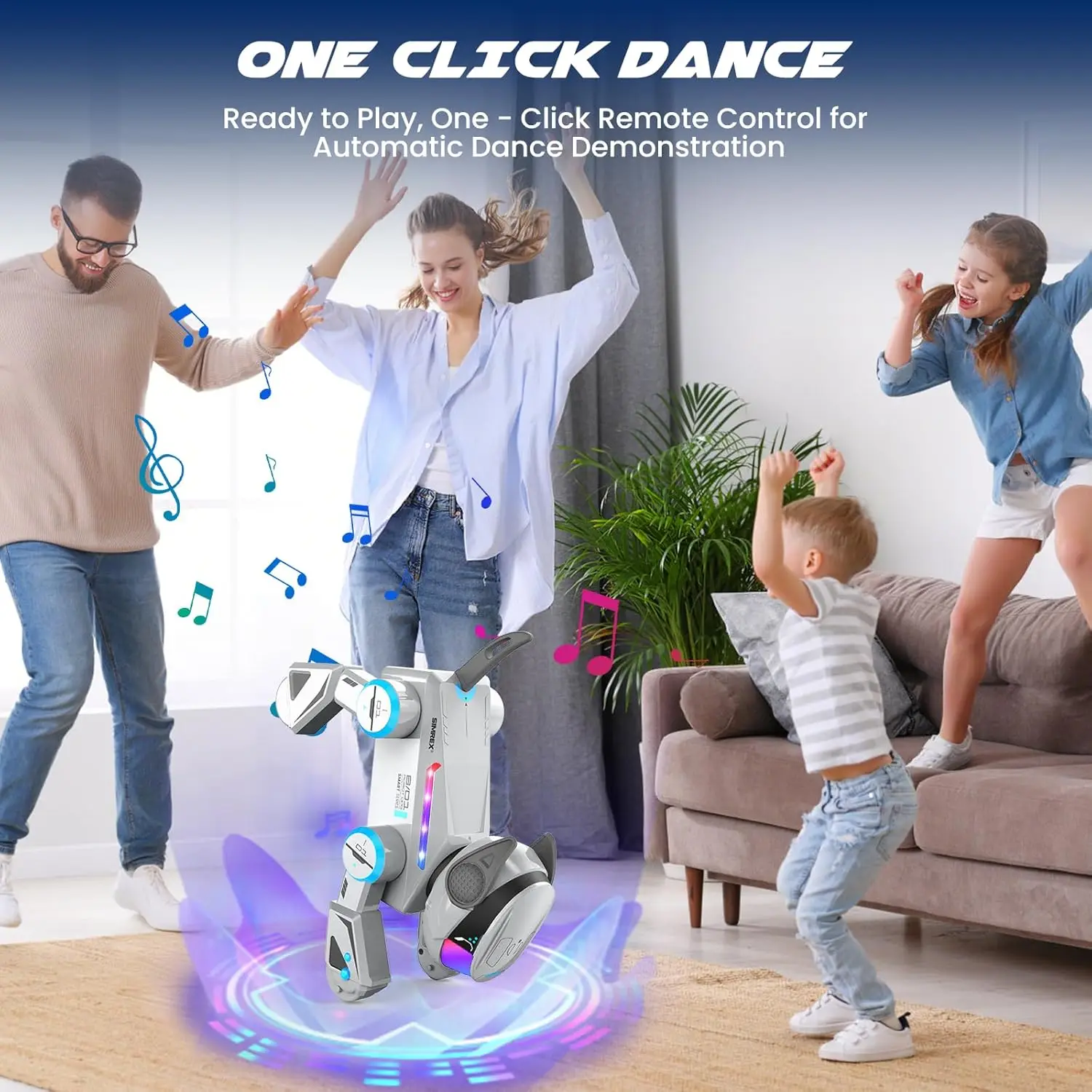 RC Intelligent Robot Dog Multifunction RC Mechanical Dog  Voice Command Programmable With Singing and Dancing Smart Stunt Dog