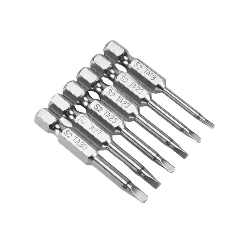 

ABKD 6Pcs S2 Steel Triangular Screw Bits Magnetic Screwdriver Bit Anti Slip Triangle Screw Head 1.8/2/2.3/2.5/2.7/3 Mm Dropshipp