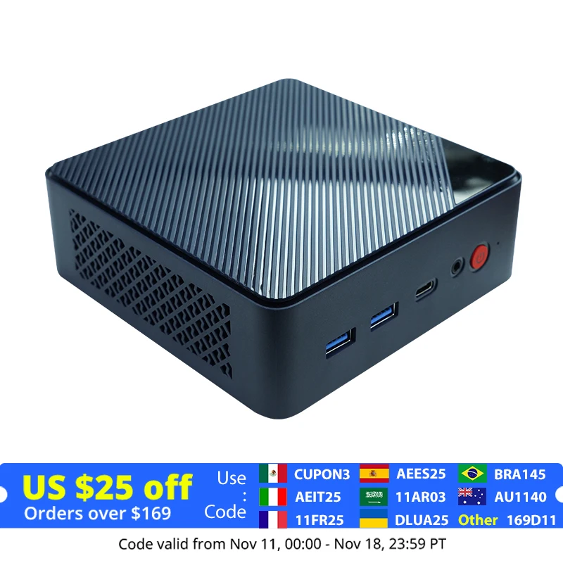 ASL N6M Mini PC Intel Alder Lake N100 16G DDR4 RAM 1TB M.2 SSD Windows 11 WiFi 5 BT 5.1 For Desktop Computer