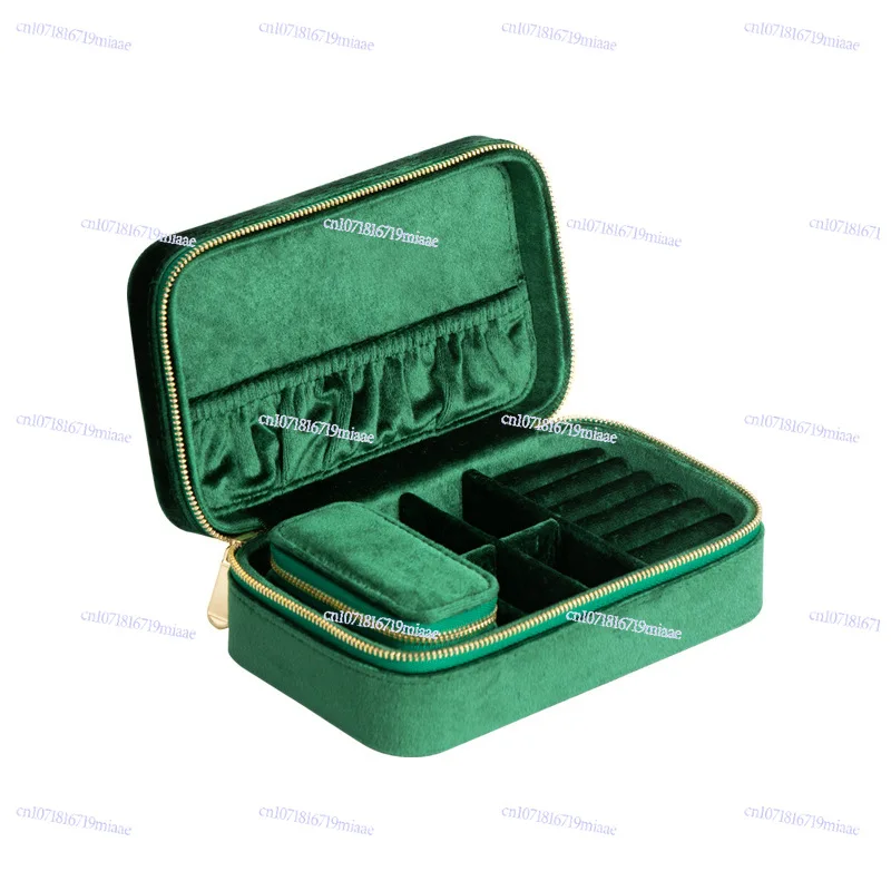 

Jewelry Box Simple Green Velvet Jewelry Storage Bag