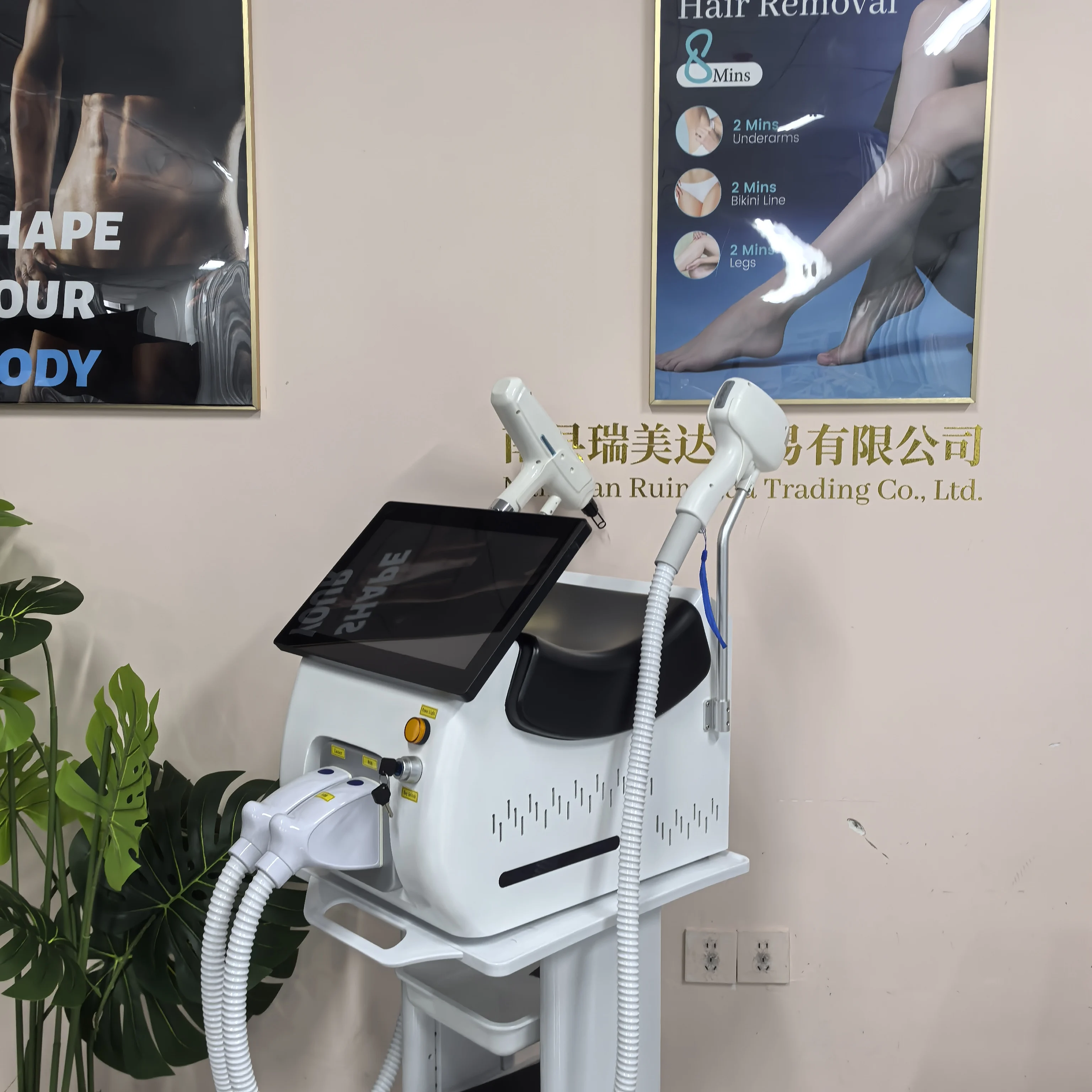 NEW  5000W Professional FAC 2 IN 1 Diode Laser  Hair Removal Machine Pico Q switch ND YAG Tattoo Removal Machine 4 Waves 808NM