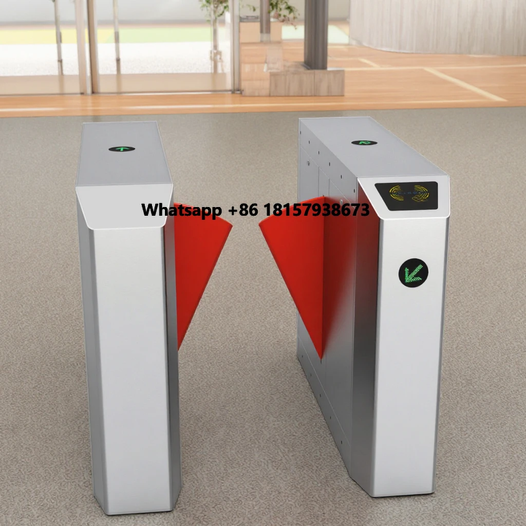 

High Quality Brushless Motor Access Control Flap Barrier Turnstile 5 Million MCBF Lifetime 304 Stainless Steel