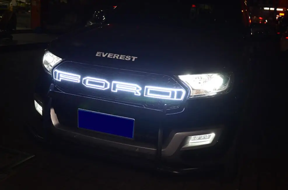 Car bumper Everest grill headlight for Ranger daytime light 2015~2019y DRL car accessories LED headlamp for Ranger fog light