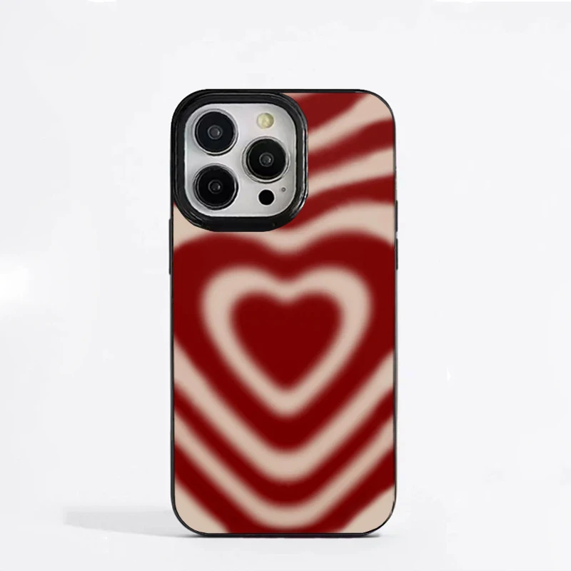 Fashion Popular Flame Love Heart Phone Case For IPhone 16 15 Pro 14 13 12 11 Promax XS XR 7 8 Plus SE Luxury Minimalism Covers