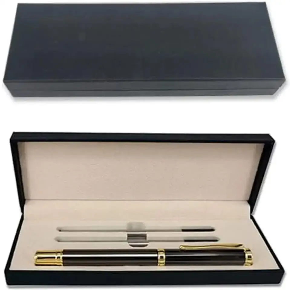 

Гелевая ручка для гравировки текста с логотипом, лазерная гравировка, подарочная нейтральная ручка, высококачественная металлическая ручка со сменным стержнем и упаковочной коробкой