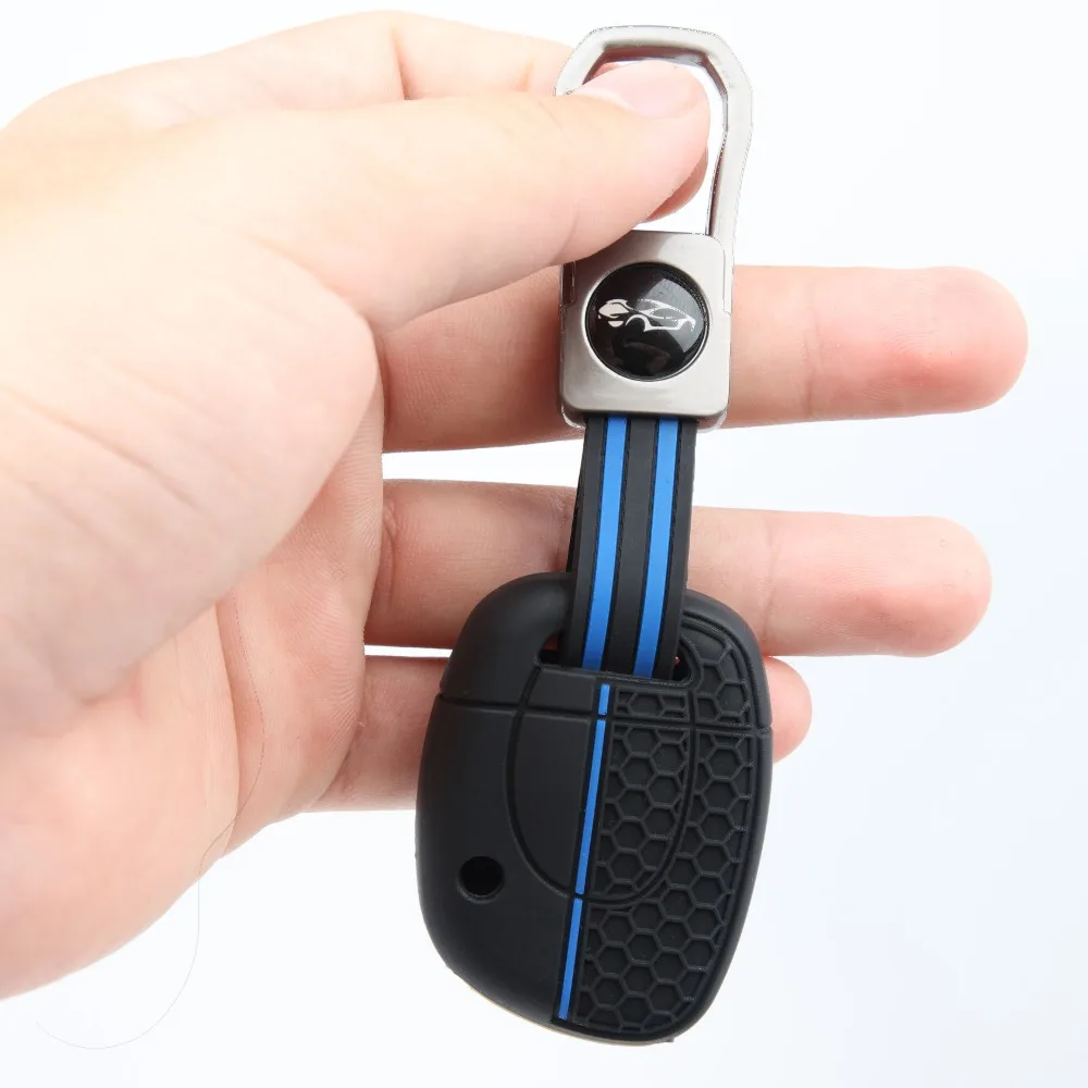 Soft Silicone Key Fob Case For Renault Twingo Clio Kangoo Master with clasp holder Precise Fit Full Coverage Stylish Durable