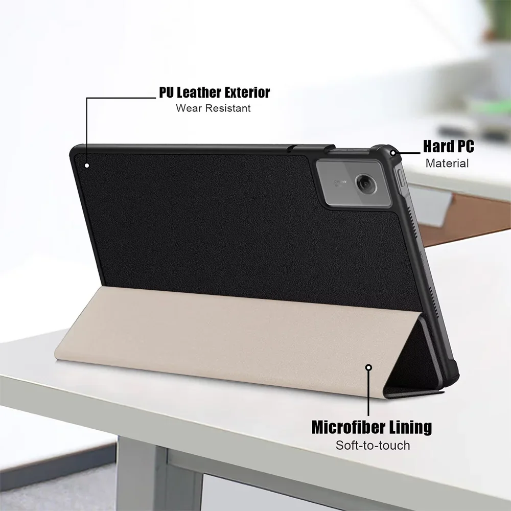 Solid-Color Tri-Fold Tablet Case, Compatible with Lenovo Tab Idea 11   Xiaoxin Pad 11 2025  Lenovo Tab K11 Gen 2 Magnetic Flip