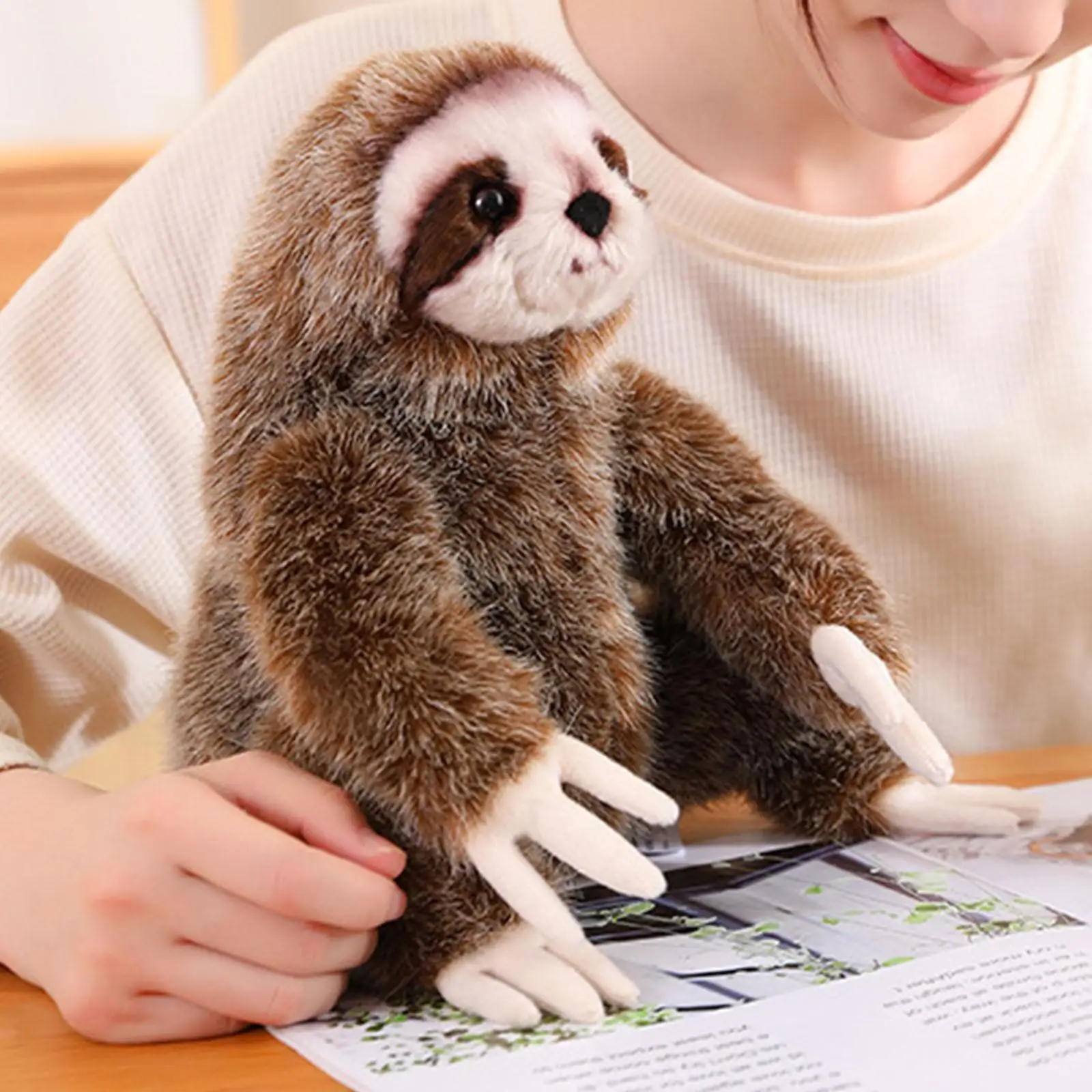 

Sloth Stuffed Animal Sloth Stuffed Toy Huggable Lovely 24cm Three Toed Sloth Plush Toy Sloth Plush Toy for Friend Family Kids