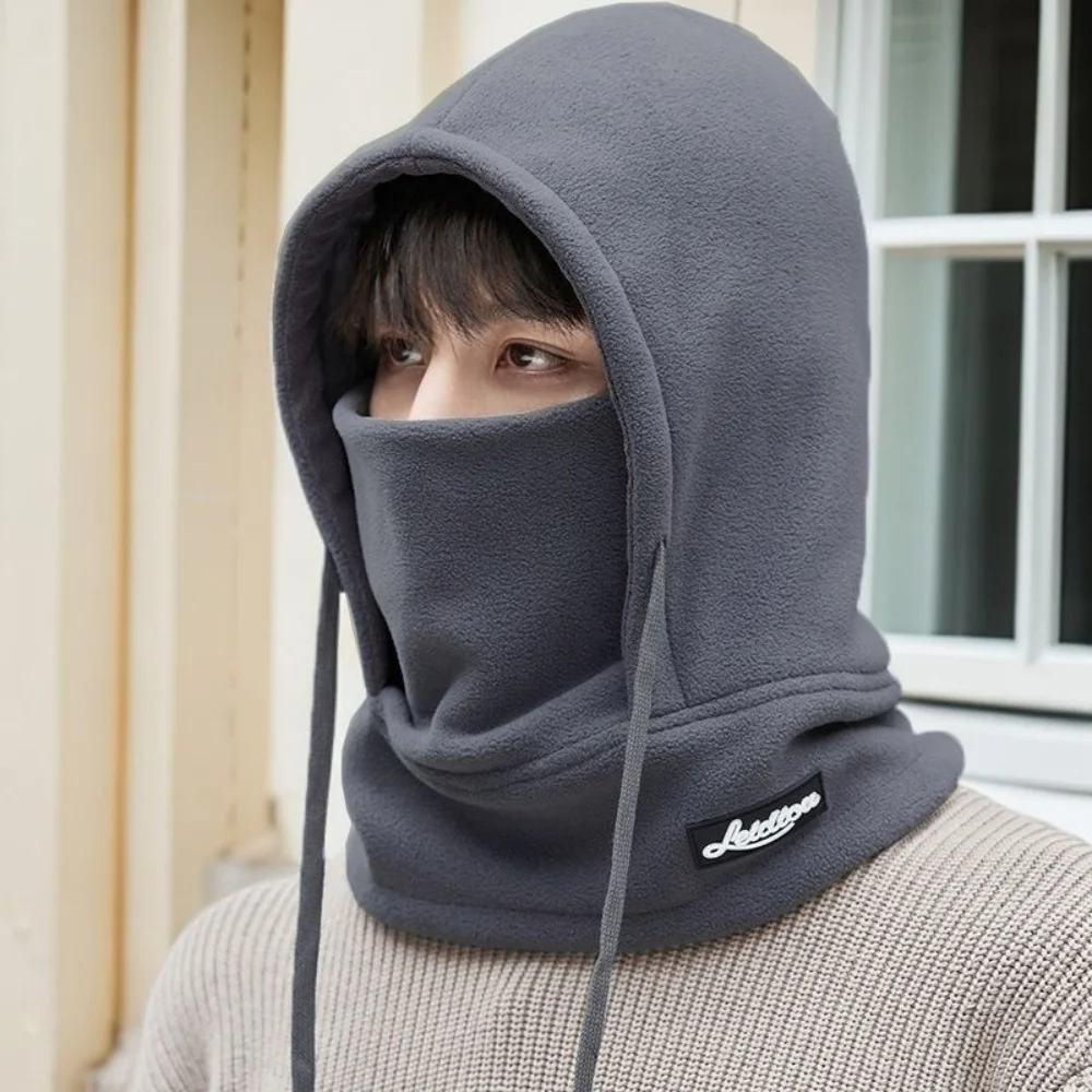في الهواء الطلق يندبروف قبعة مريحة ركوب الدراجات هود قبعة دافئة قناع الوجه قبعة لينة 3 في 1 أفخم قبعة للمشي الجري الطقس البارد #4