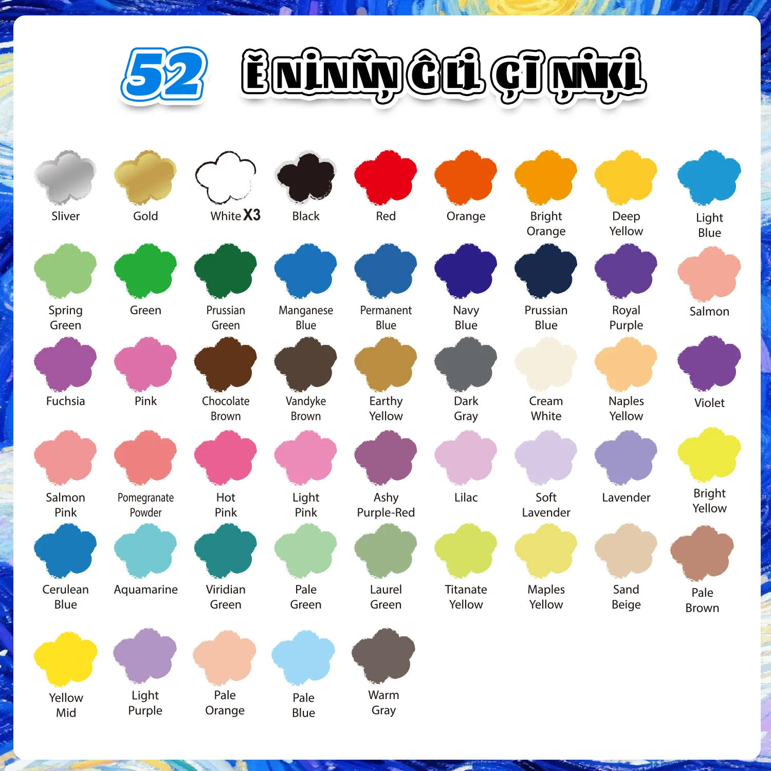 52 Colors Oil Pastels Soft Drawing Set for Artists Adults 52 Vibrant Sticks Including 2 Silver + 2 Gold. Drawer-Style Box + Palette Knife Included.