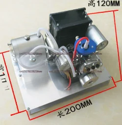 Micro Engine Generator Mini Water-cooled Engine 2 Punch Mini Engine Modified Water-cooled Cooling Fan