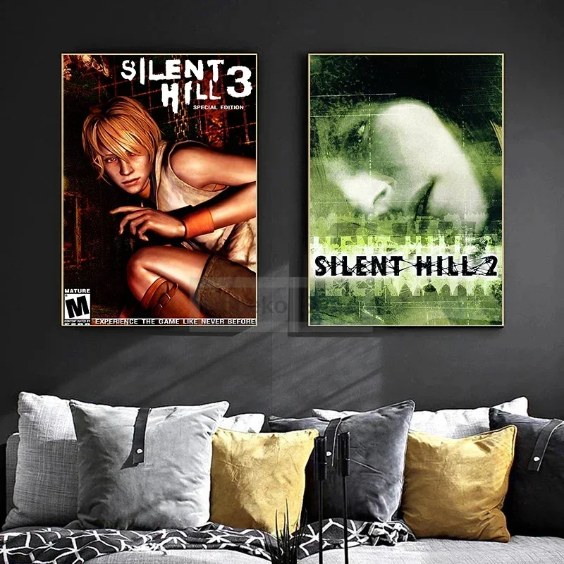 Classics Horror Games Silent Hill 1 2 3 4 Heather Poster and Prints Canvas Painting Wall Art Pictures Home Room Decor