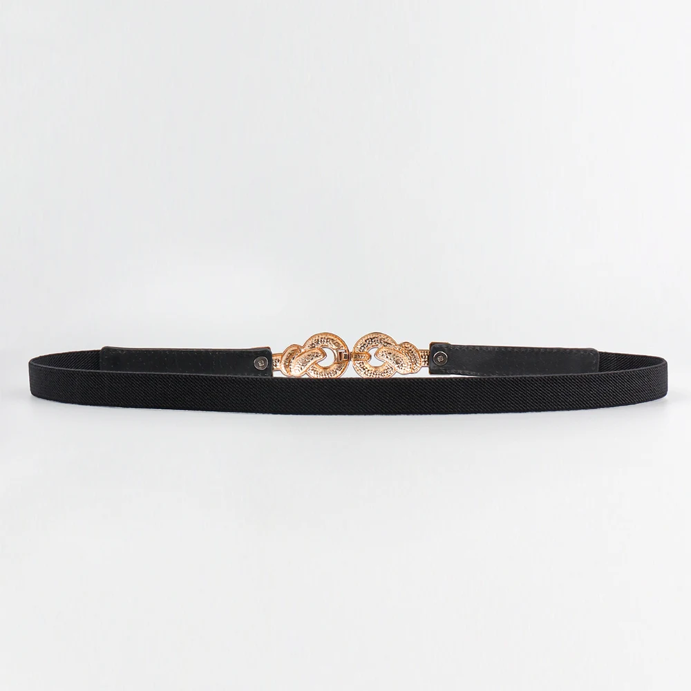 Fashion Women PU Black red Waist Band Thin Elastic Waist Belt Dress Apparel Accessories Hot Sale