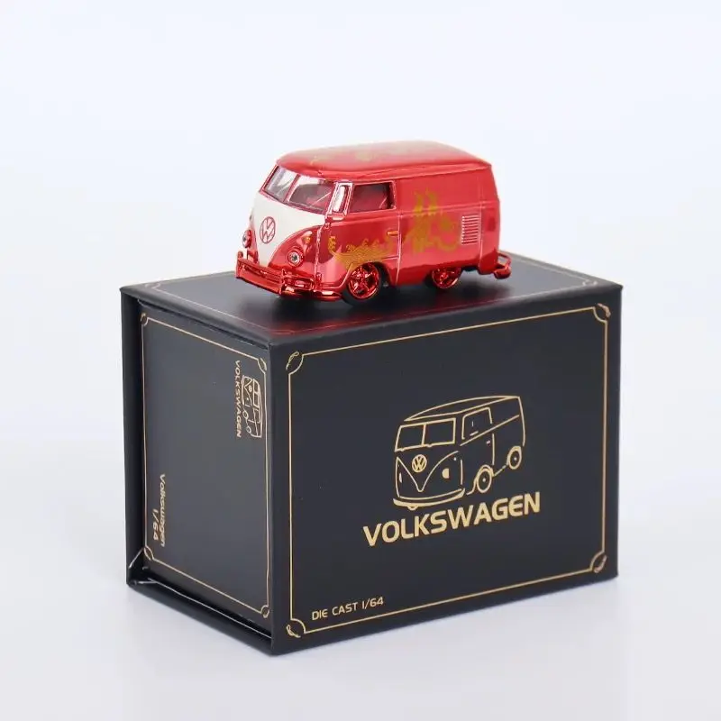 HYModel moulé sous pression 1/64 échelle Volkswagen alliage modèle voitures Volkswagen 1960 VW Bus jouer avec la boîte cadeau originale de voitures jouets