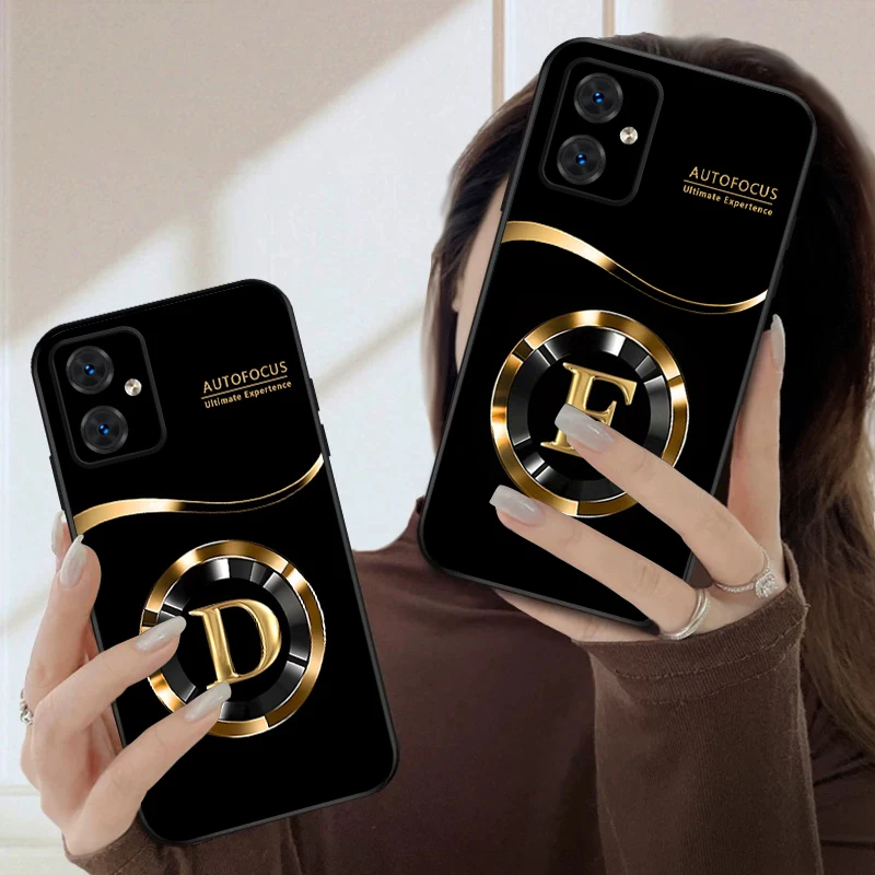 

Golden Lucky Letter For Motorola Moto G04 05 14 15 24 34 35 54 55 75 84 85 Edge 40 50 Fusion 60 Fusion silicone soft phone case