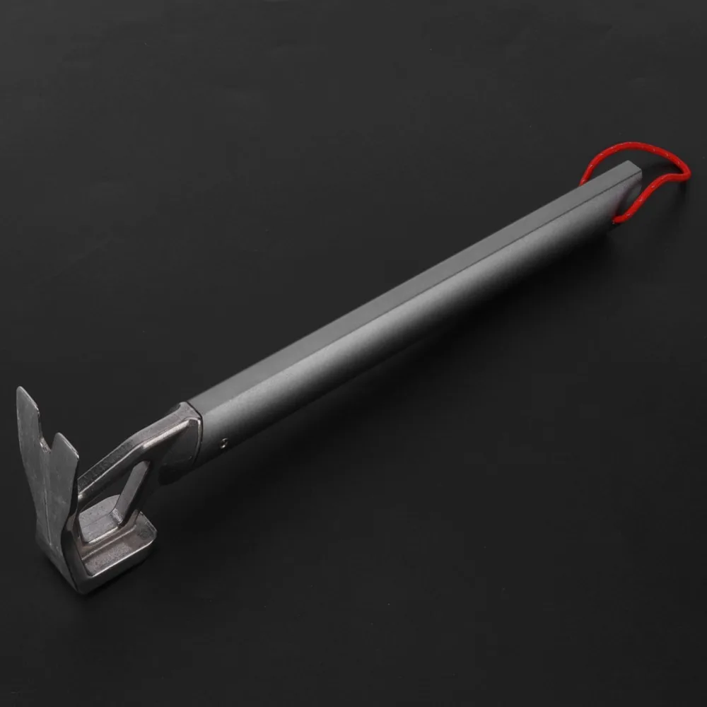 Durable Aluminum Alloy Camping Hammer Heavy Duty Gray Tent Nail Hammer Portable Tent Stake Hammer Camping view 4