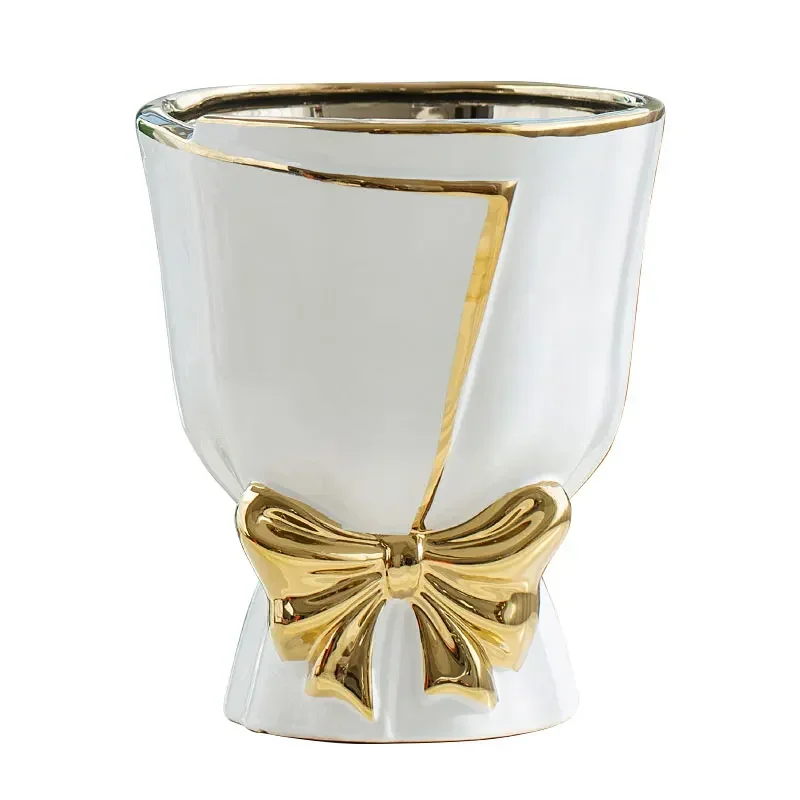 

apply New Nordic Light Luxury High-End Flower Pot Simple Ceramic Creative Bouquet Personalized Pot