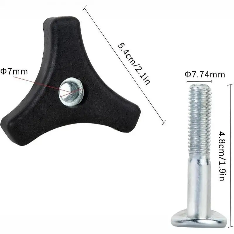 Premium Hardware Lawn Mower Triangular Knob Nut Bolt Replacement Accessories 1 Set for Home Lawn Mower Repair Work