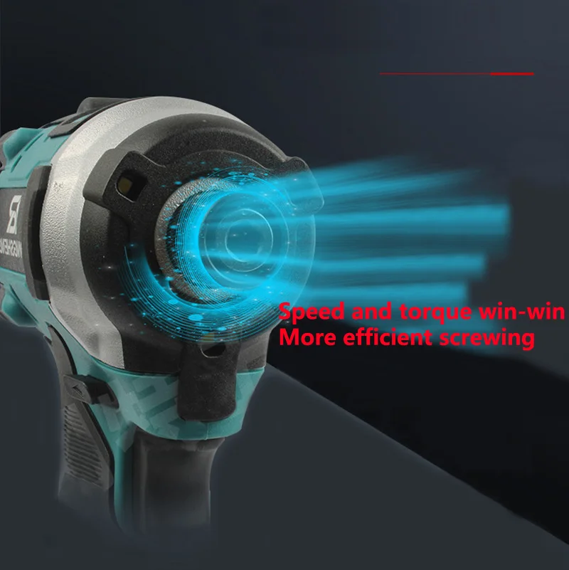 Imagem -03 - Brushless Cordless Electric Effects Driver Chave de Impacto Chave de Fenda Bateria Compatível com Makita Soquete 21v