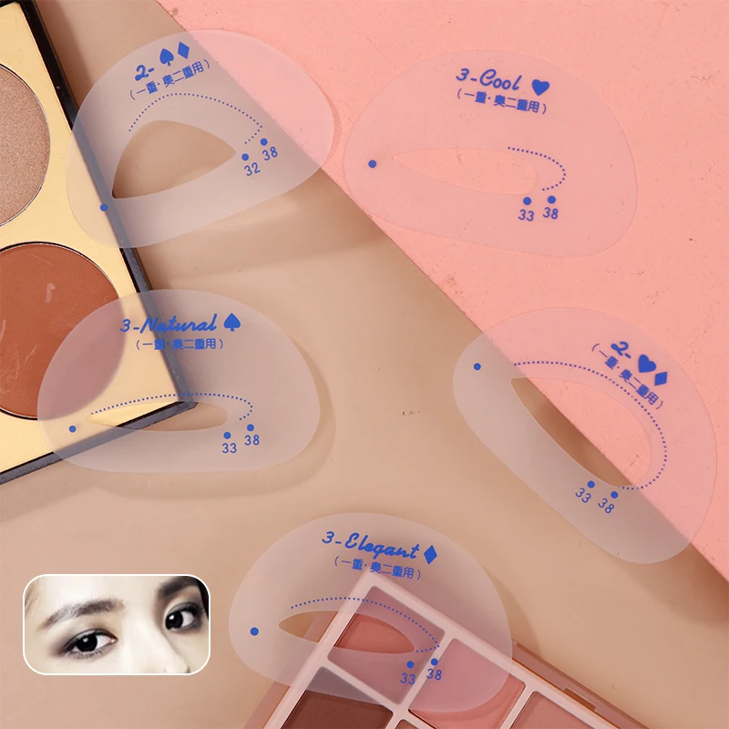 

6pcs/Set Eye Shadow Stencils Eyeshadow Models Eyeshadow Auxiliary Tools Tracing Shadow Card Draw Frosted Eva Eye Shadow Card